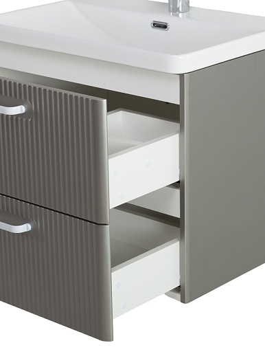 BelBagno Тумба с раковиной Due 60 подвесная Сатин ручки Белые – фотография-2